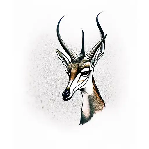 gazelle tattoo design idea