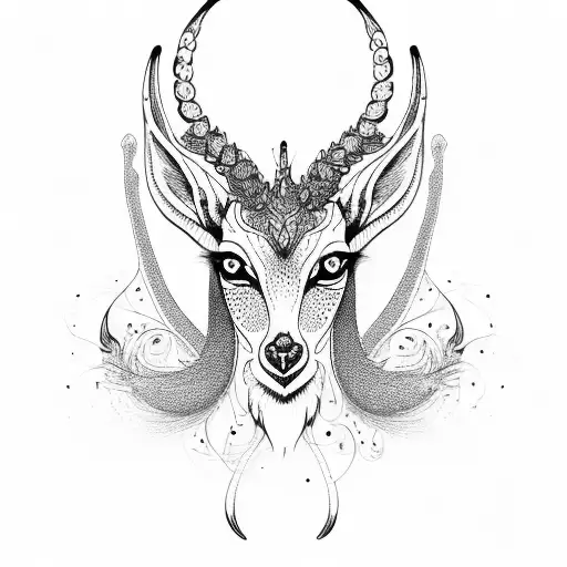 gazelle  tattoo design idea
