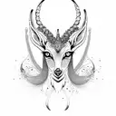 gazelle  tattoo design idea