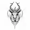 gazelle  tattoo design idea