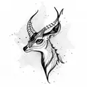gazelle  tattoo design idea