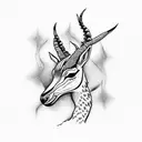 gazelle  tattoo design idea