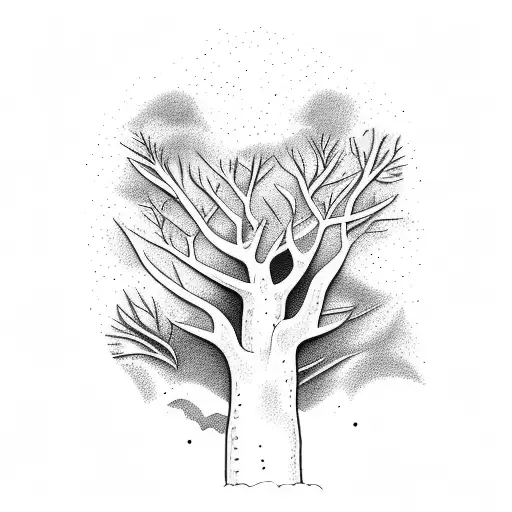 baobab tree tattoo design idea