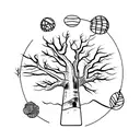 baobab tree tattoo design idea