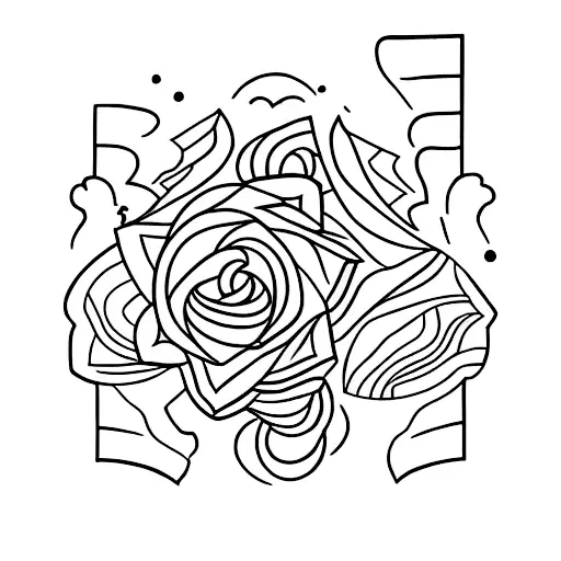 A tattoo featuring a stack of colorful books with each book representing a different genre tattoo design idea