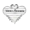 a heart shaped name  tattoo design idea