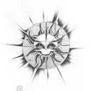 Mon sun tattoo design idea
