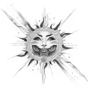 Mon sun tattoo design idea