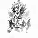 vegeta tattoo design idea