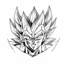 vegeta tattoo design idea