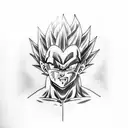 vegeta tattoo design idea