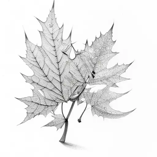 maple pecan tattoo design idea