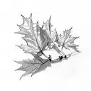 maple pecan tattoo design idea