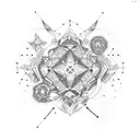 Cancer constellation tattoo design idea