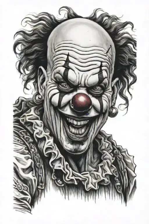 Cholo clown crying tattoo design idea