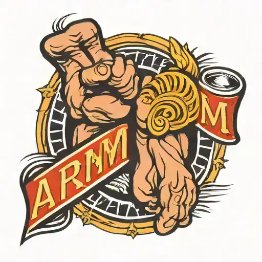 arm wrestling logo   tattoo design idea