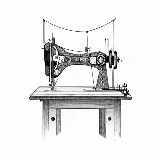 SEWING MACHINE tattoo design idea