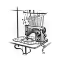 SEWING MACHINE tattoo design idea