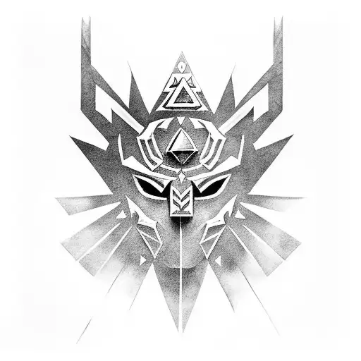 The Legend of Zelda Majors Mask Fierce Diety Link tattoo design idea