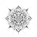 mandala lotus flower tattoo design idea