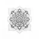 mandala lotus flower tattoo design idea