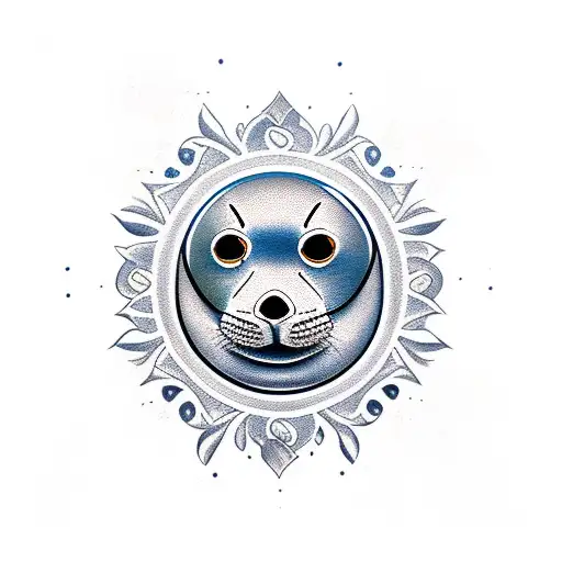 book on a seal  tattoo design idea