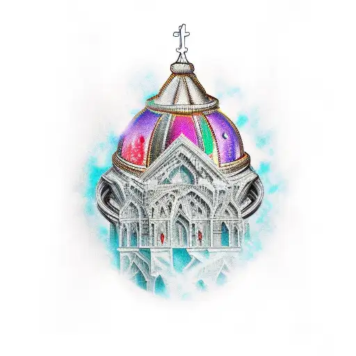 Religious sleeve tattoo design idea