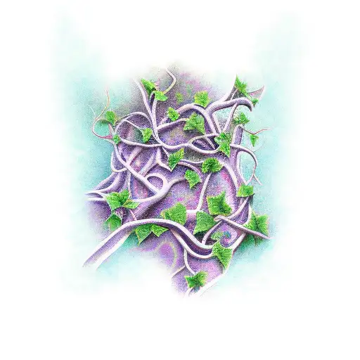 Ivy vine tattoo design idea
