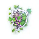 Ivy vine tattoo design idea