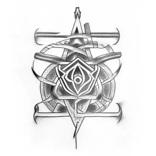 beautiful sketch of  tattoo on the arm, rune, basilisk, highly detailed, realistic, tattoo design idea