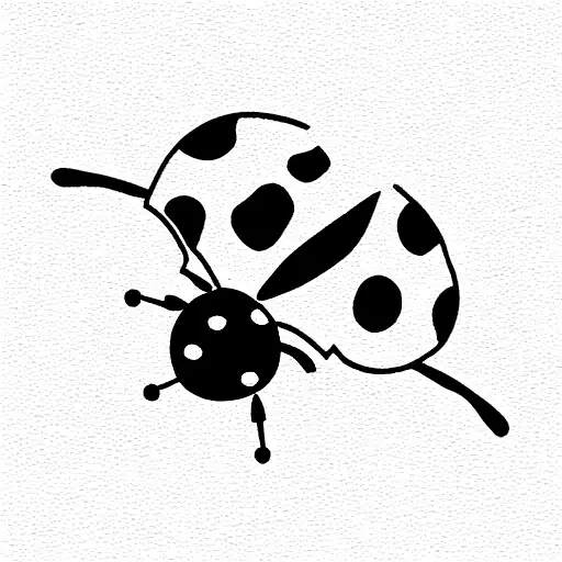 ladybird clover tattoo design idea