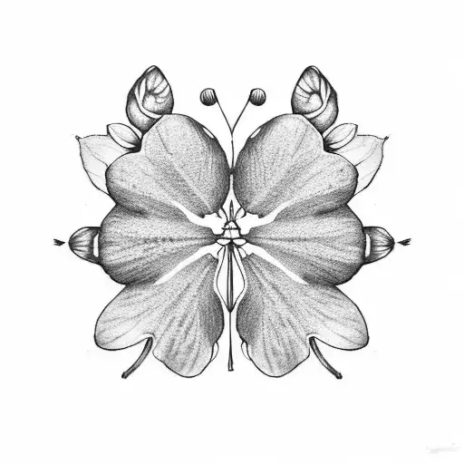 Ladybug and 4 leaf clover tattoo design idea