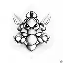 Beettle clover tattoo design idea