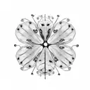 Ladybug and 4 leaf clover tattoo design idea