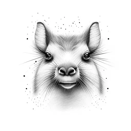 Capivara tomando café tattoo design idea