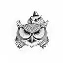 illuminati owl tattoo design idea
