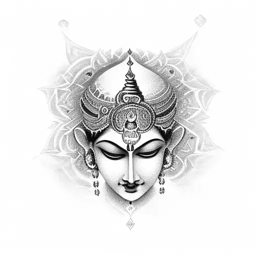 Krishna flute  tattoo design idea