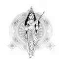 Krishna flute  tattoo design idea