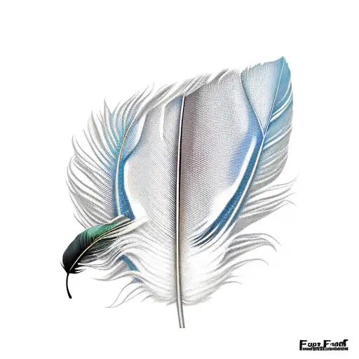 feather fade tattoo design idea