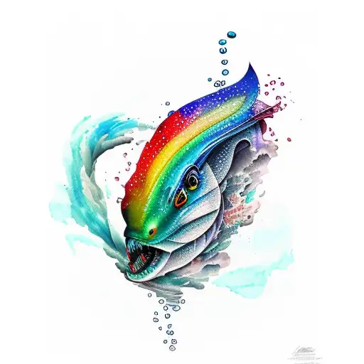 water color tattoo design idea