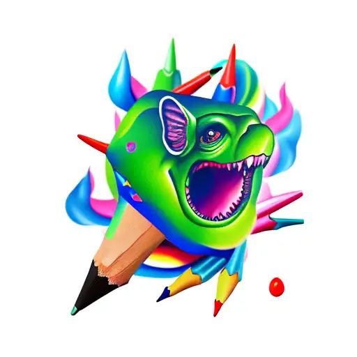 pencil tattoo design idea