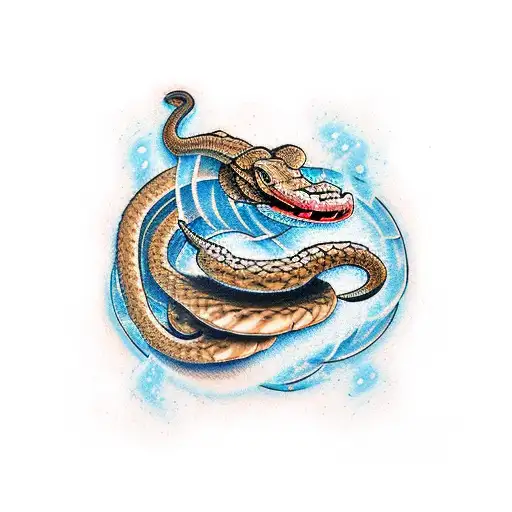 rattle snake tattoo design idea
