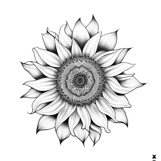 Sunflower sleeve tattoo design idea
