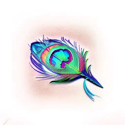 peacock feather tattoo design idea