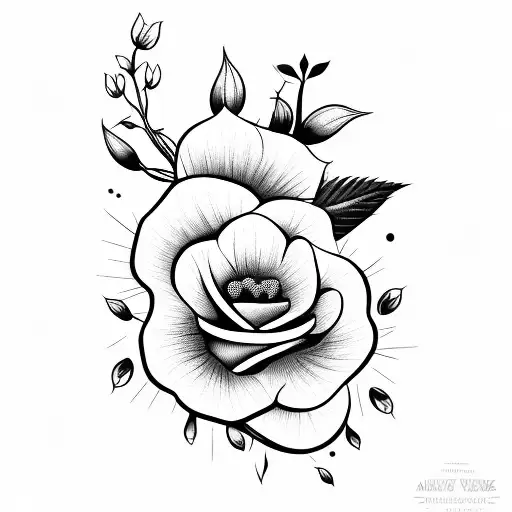 flowers tattoo design idea