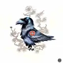 Raven tattoo design idea