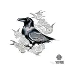 Raven tattoo design idea