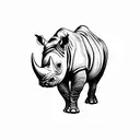 rhino woman tattoo design idea