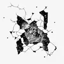 cracked wall nebula tattoo design idea