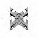 brick wall flat tattoo design idea